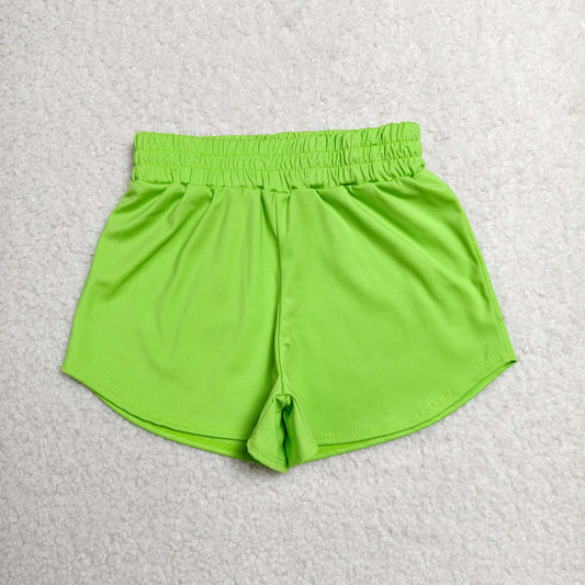 SS0903 green solid girl yoga shorts 202607 RTS