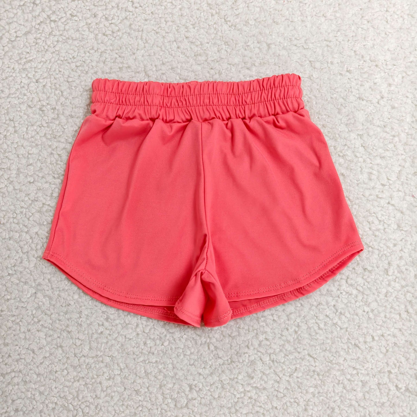 SS0908 pink  solid girl yoga shorts 202607 RTS