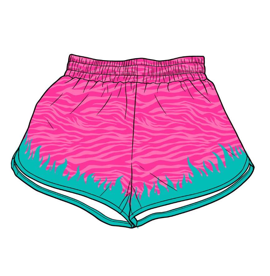 SS0944 Tiger Stripe yoga adult shorts women 202619 preorder  sibling