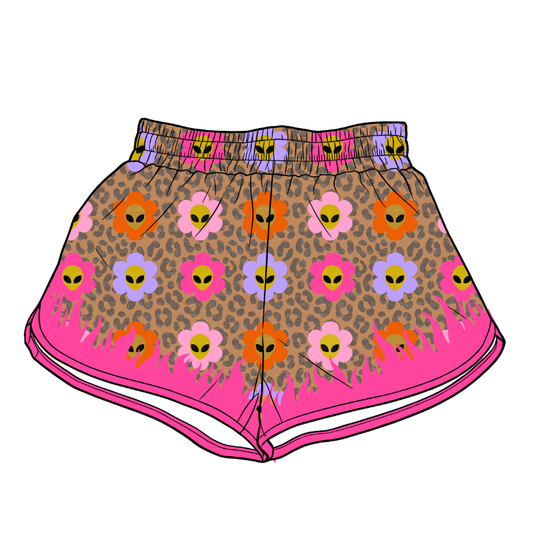 SS0945 flowers leopoad yoga adult shorts women 202619 preorder  sibling