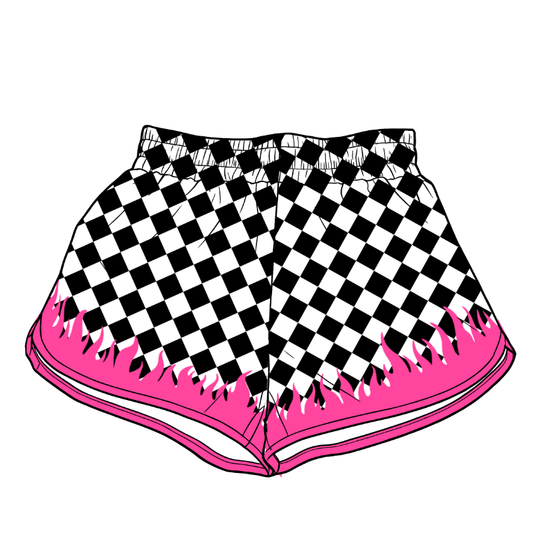 SS0946 yoga checkboard adult shorts women 202619 preorder  sibling