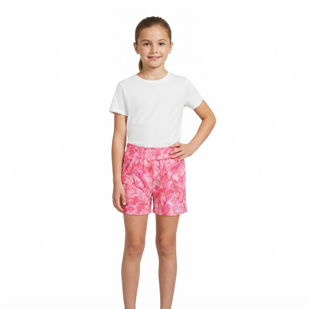 NO MOQ RTS SS0993 (2) Baby Girl Clothes Pink Tree Camo Allover Print Short Skort 202609
