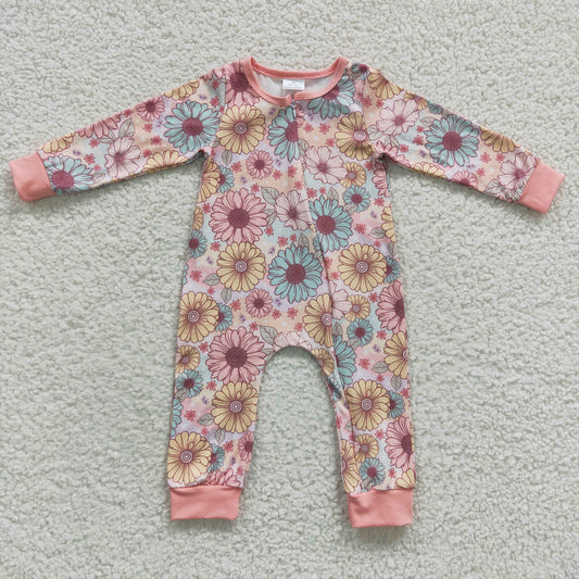 LR0301 flower long sleeve girl romper 20230525 RTS