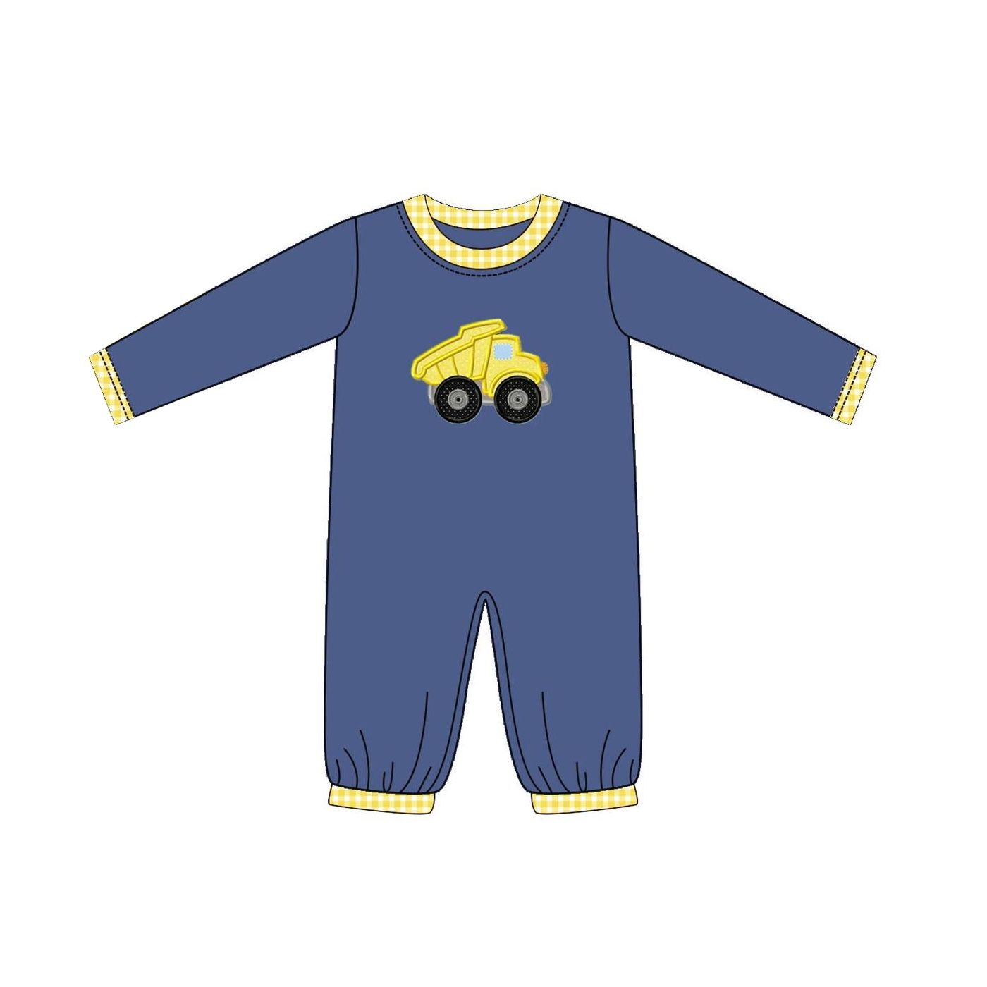 custom MOQ3 digger  LR1803 sibling boy romper 202412