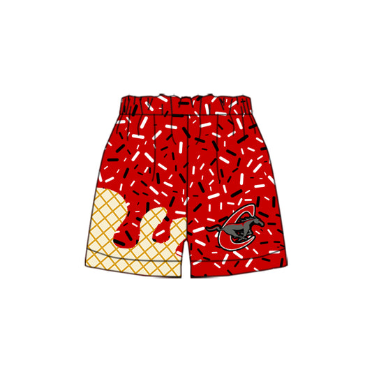 Chisum Mustangs  C horse  MOQ5 CUSTOM  KIDS shorts