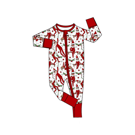 CUSTOM moq5  Christmas boy western  romper 202508 sibling
