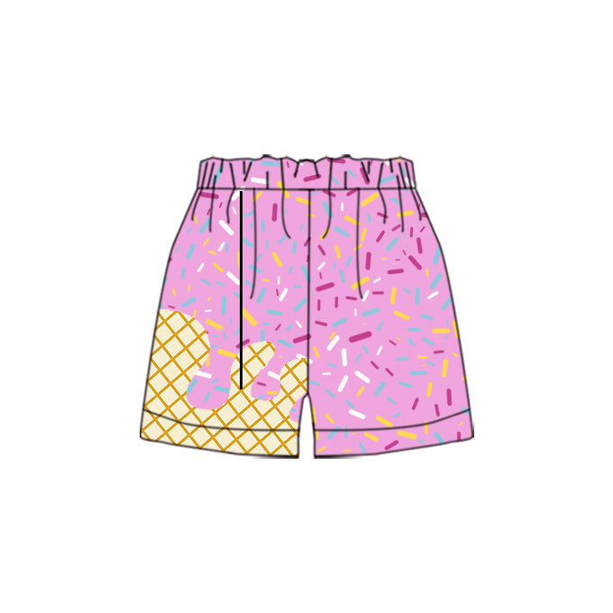 light pink yellow MOQ3 logo CUSTOM  KIDS shorts 202503
