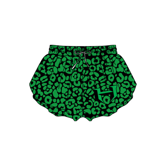 custom MOQ8 GREEN H Leopard butterfly shorts girl shorts