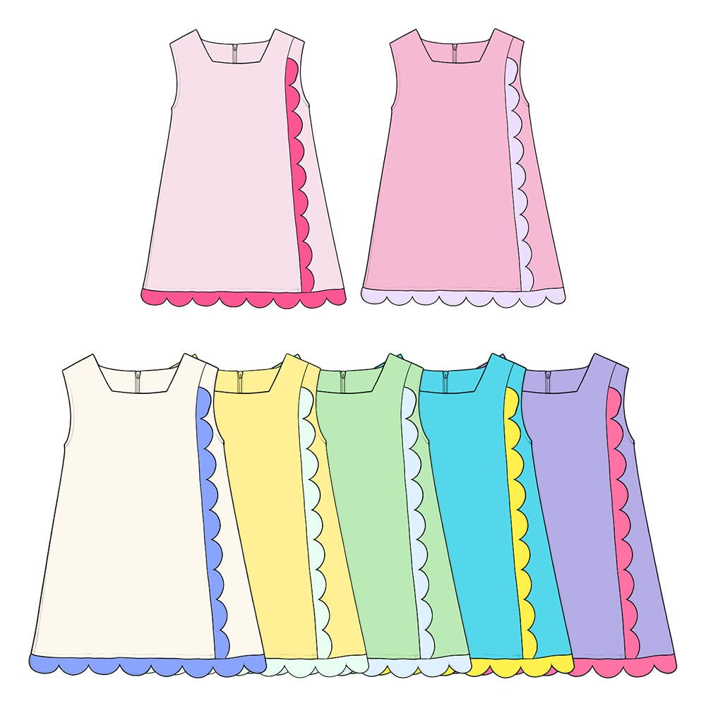 GSD4240  YOGA preorder  light pink scallop girl dress ruffle 202619