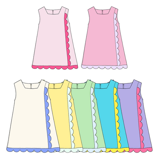 GSD4240  YOGA preorder  light pink scallop girl dress ruffle 202619
