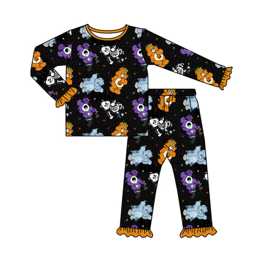 CUSTOM moq5 bear halloween girl  pajamas set 202508 sibling