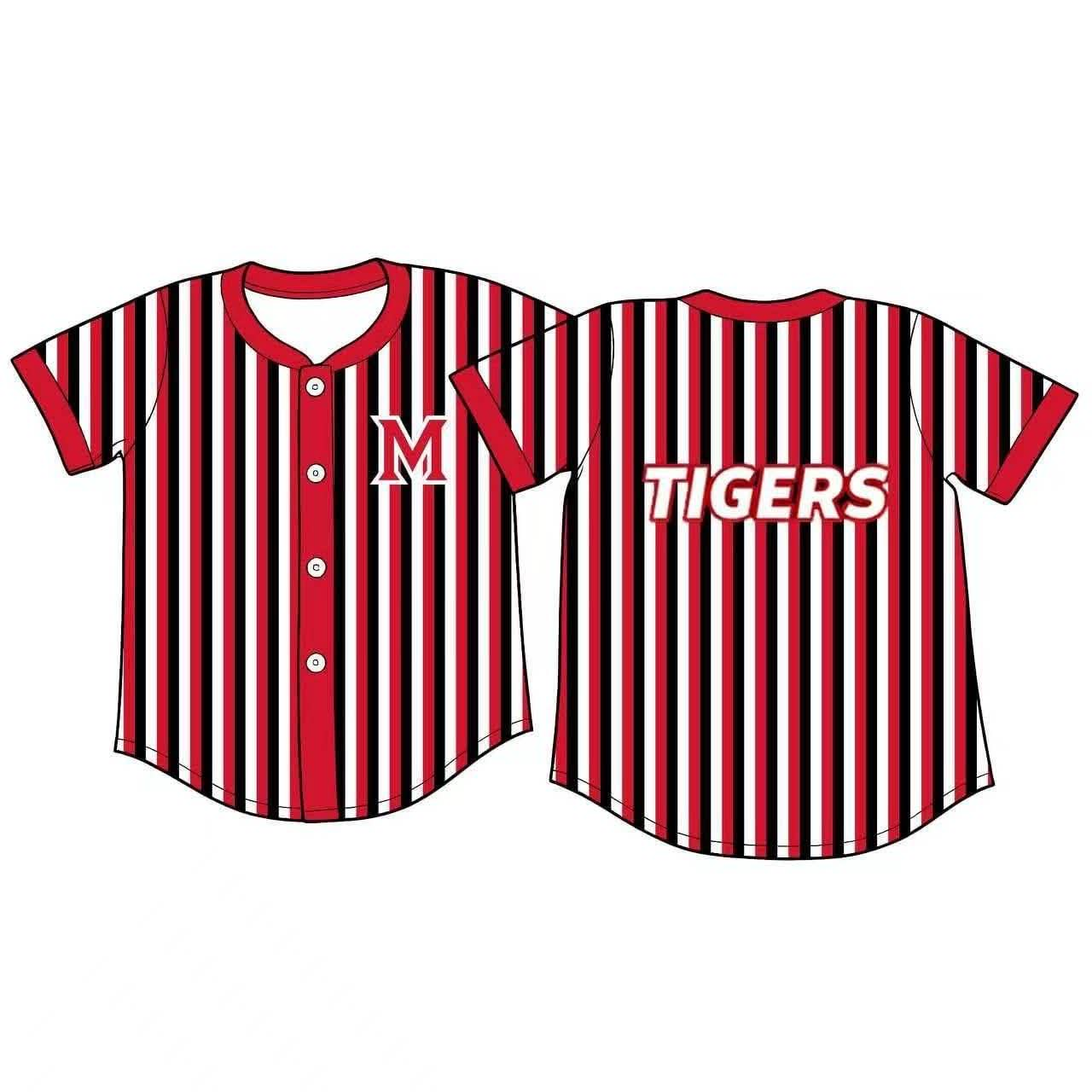 stripe tiger CUSTOM football team boy clothes pullover  MOQ:5