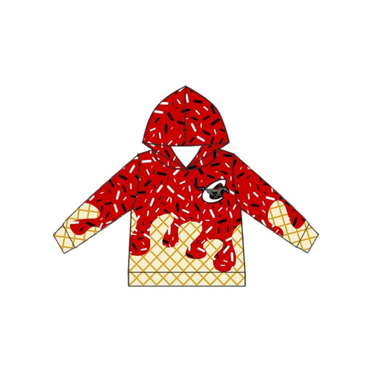 C horse MOQ:5  KIDS CUSTOM  hoodie  splatter ice cream drip BOY clothes
