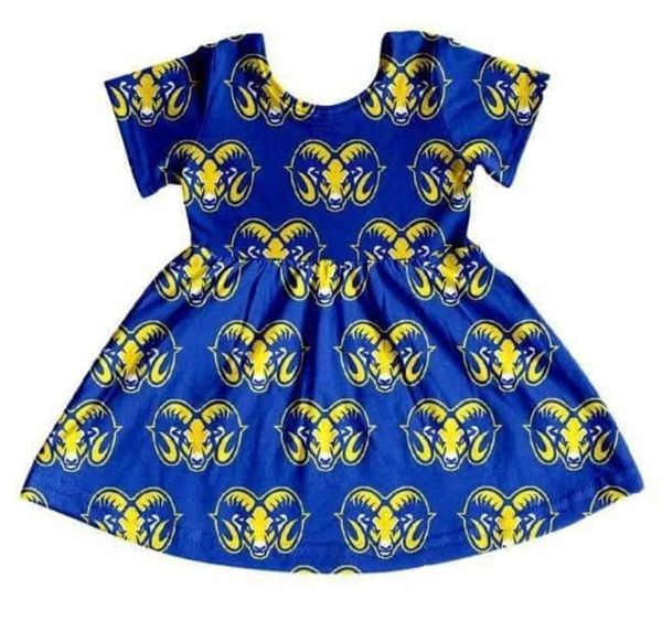 CUSTOM  football team elephant MOQ3  kids DRESS