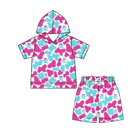 MOQ5  TC  Custom CAMO hoodie splatter ice cream drip shorts 202601