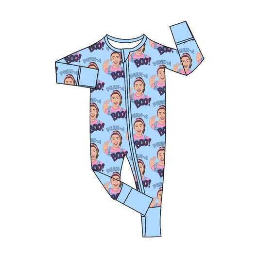 CUSTOM moq5  Bamboo 01 boo  halloween boy  western romper 202508 sibling