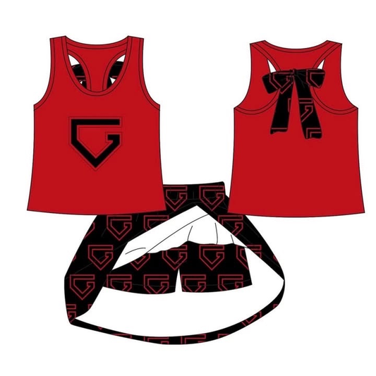 CUSTOM red MOQ8 Yoga girl outfit Skirt 202602