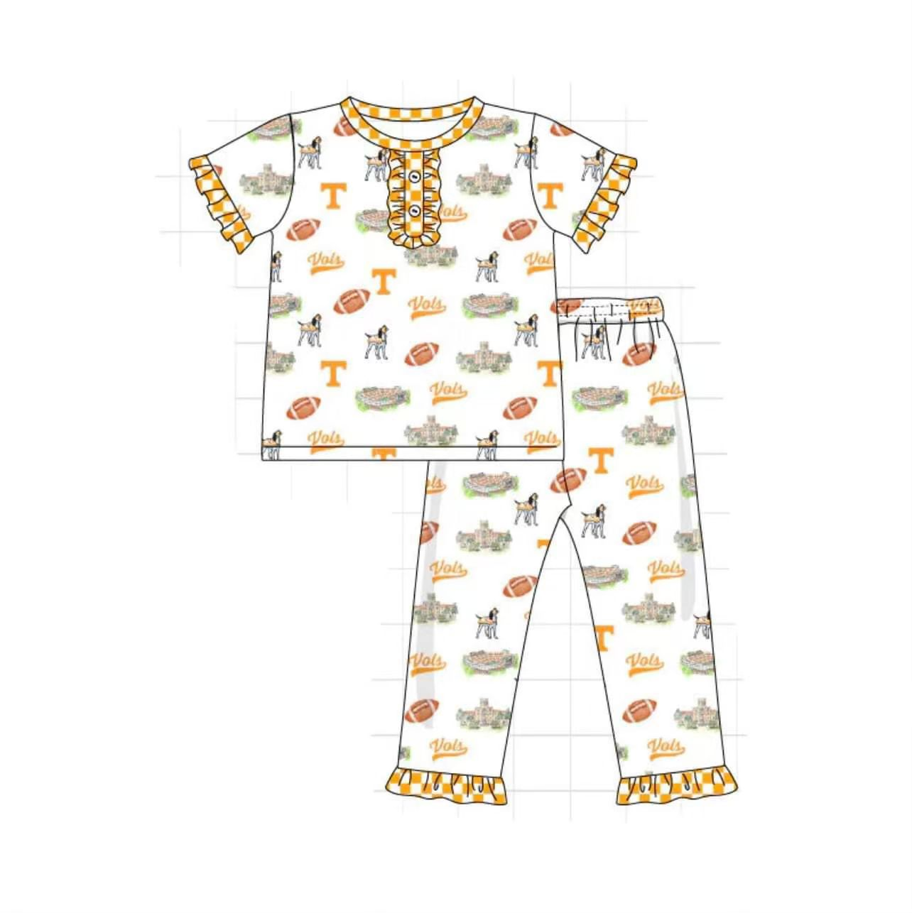 Football team custom MOQ3 girl pajamas outfit (no moq before 15th May)