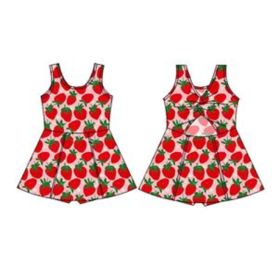 GSD1843 athletic dress sibling  strawberry girl dress preorder 202501