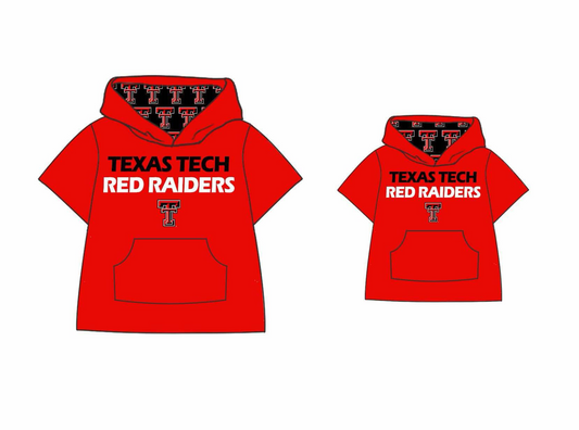 CUSTOM  TEXAS TECH hoodie pockets football team boy clothes MOQ:3