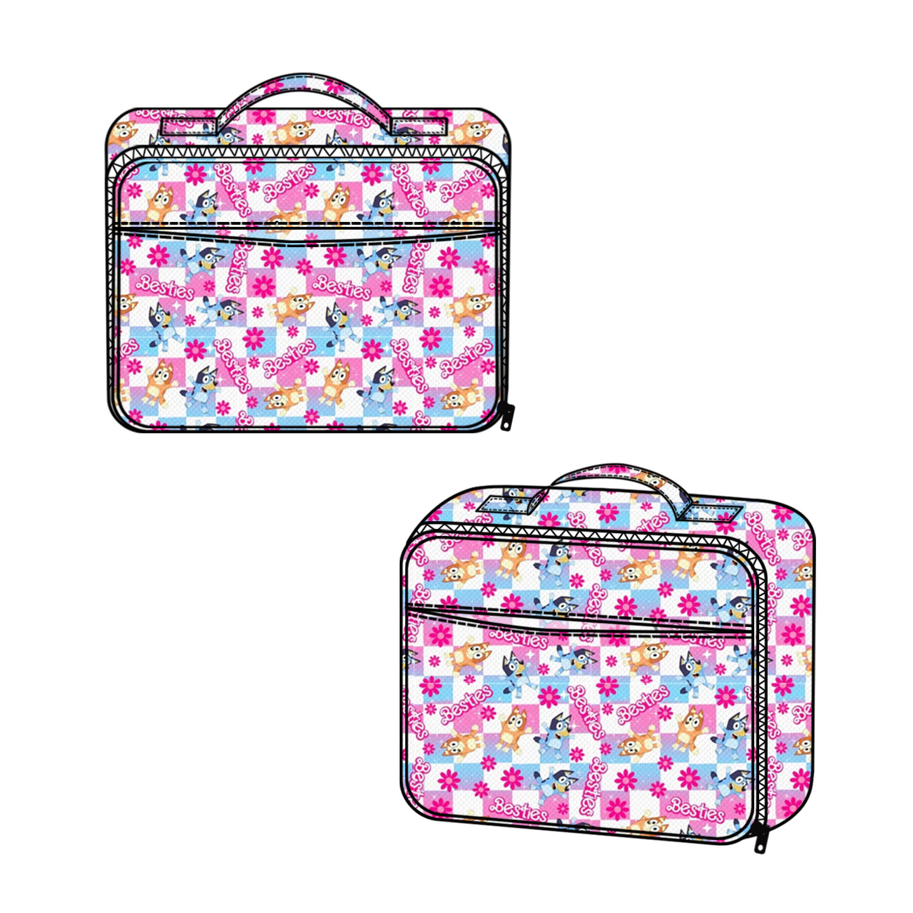 BA0248 bluey pink lunch boxes 202407 pre order