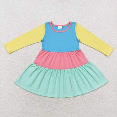 GLD0601 cotton colorful dress sibling   girl dress  202408 RTS