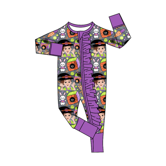 CUSTOM moq5  Bamboo 01 ms rachel halloween  girl western romper 202508 sibling