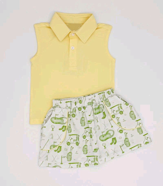 GSD2698 golf girl skirt outfit 202602   preorder