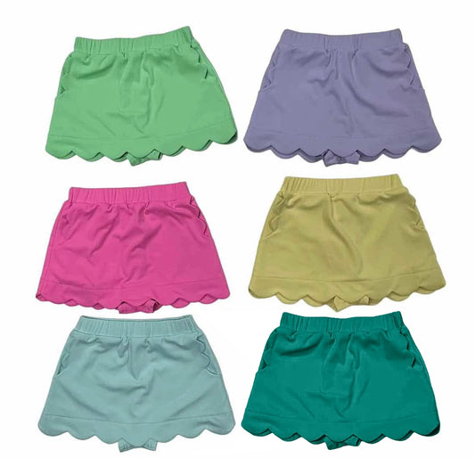 GLK0075 yoga light yellow solid color girl skirt 202503 preorder