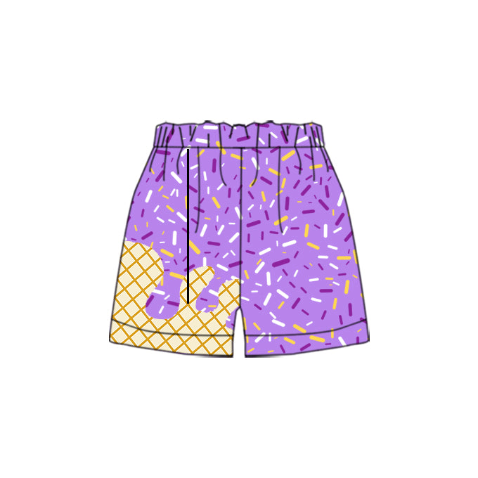 purple yellow MOQ3 logo CUSTOM  KIDS shorts 202503