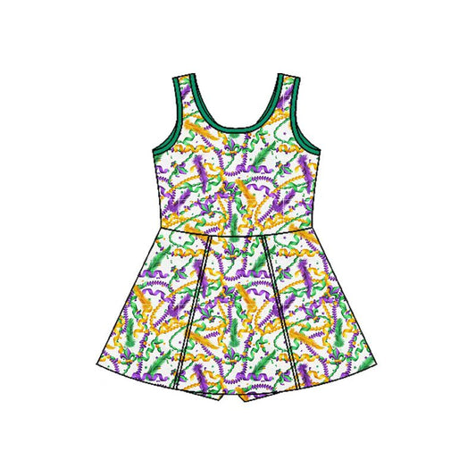 CUSTOM MOQ8  YOGA Mardi Gras girl  dress 202509