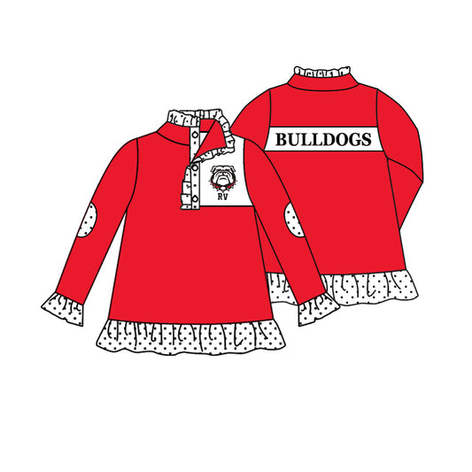 Bulldog CUSTOM football team girl clothes MOQ:3