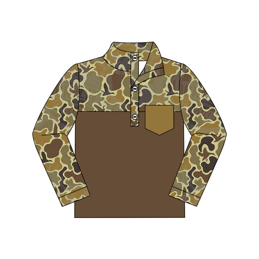 BT09  long sleeve camo boy top coat pullover  202409 preorder