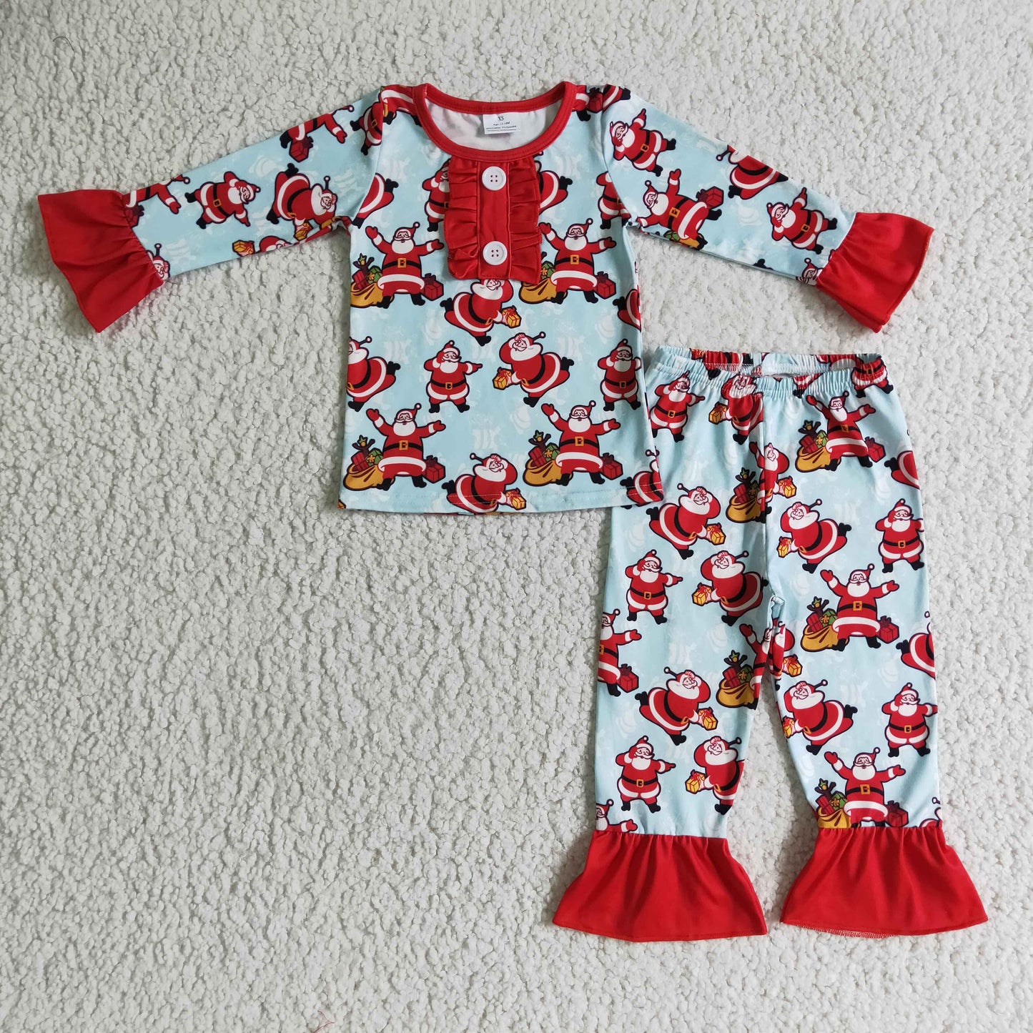 promotion GLP0082 Christmas red santa girl pajamas outfit