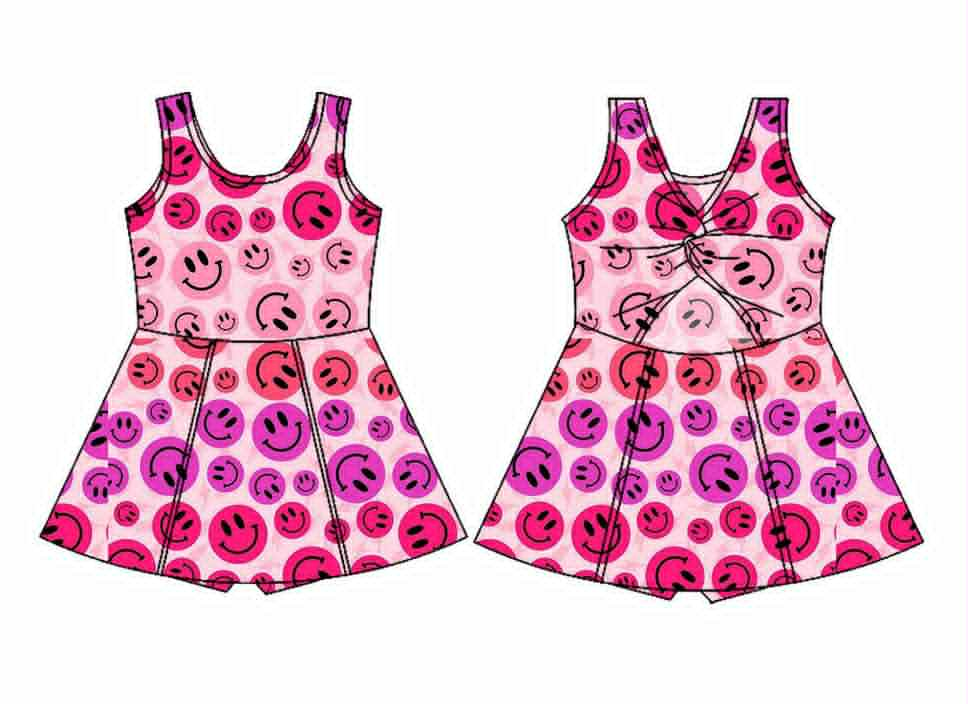GSD2655 yoga smile short sleeve girl dress 202506  preorder
