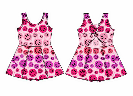 GSD2655 yoga smile short sleeve girl dress 202506  preorder