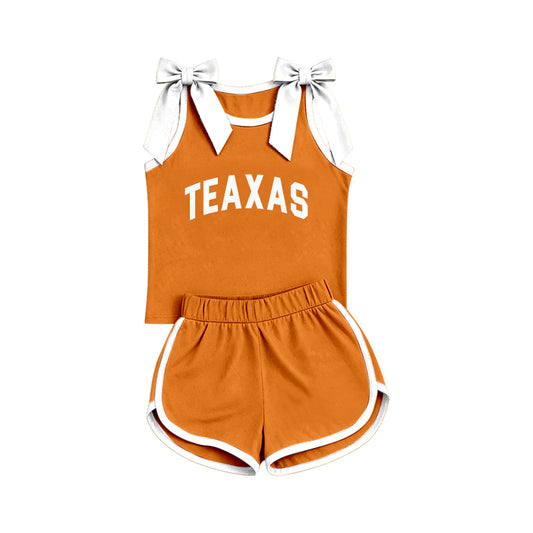 TEAXAS orange CUSTOM moq5 yoga sports Solid girl outfit  shorts  202607