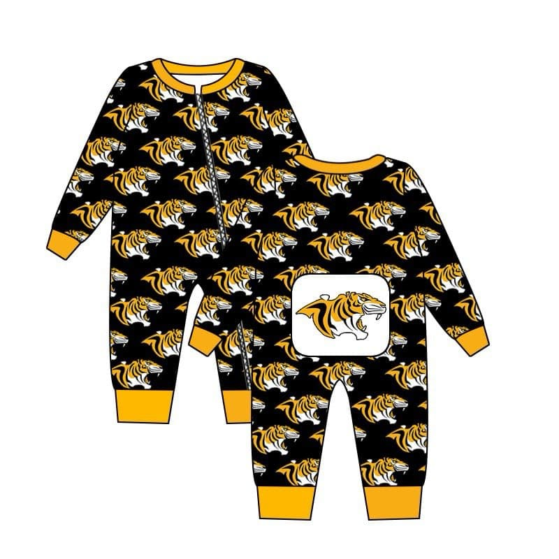 Tiger CUSTOM MOQ3 football team BOY romper