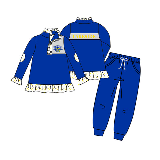 lakeside rams LS jogger custom MOQ3 kids girl outfit