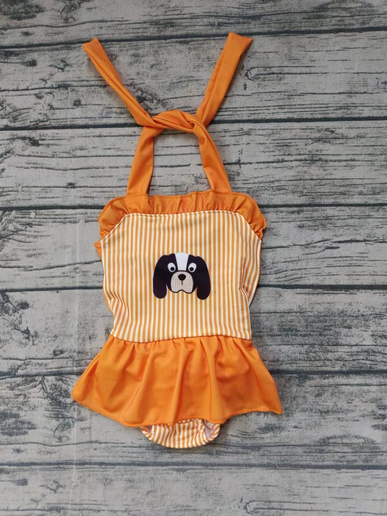 dog team custom MOQ3 kids team girl romper