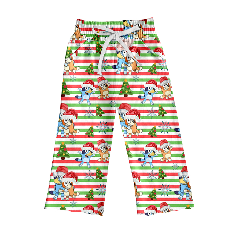 GSPO08  adult Christmas blue dog long pants 20230725 preorder