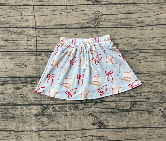 GLK0169 yoga bow baseball girl kids shorts skirt 202511 preorder