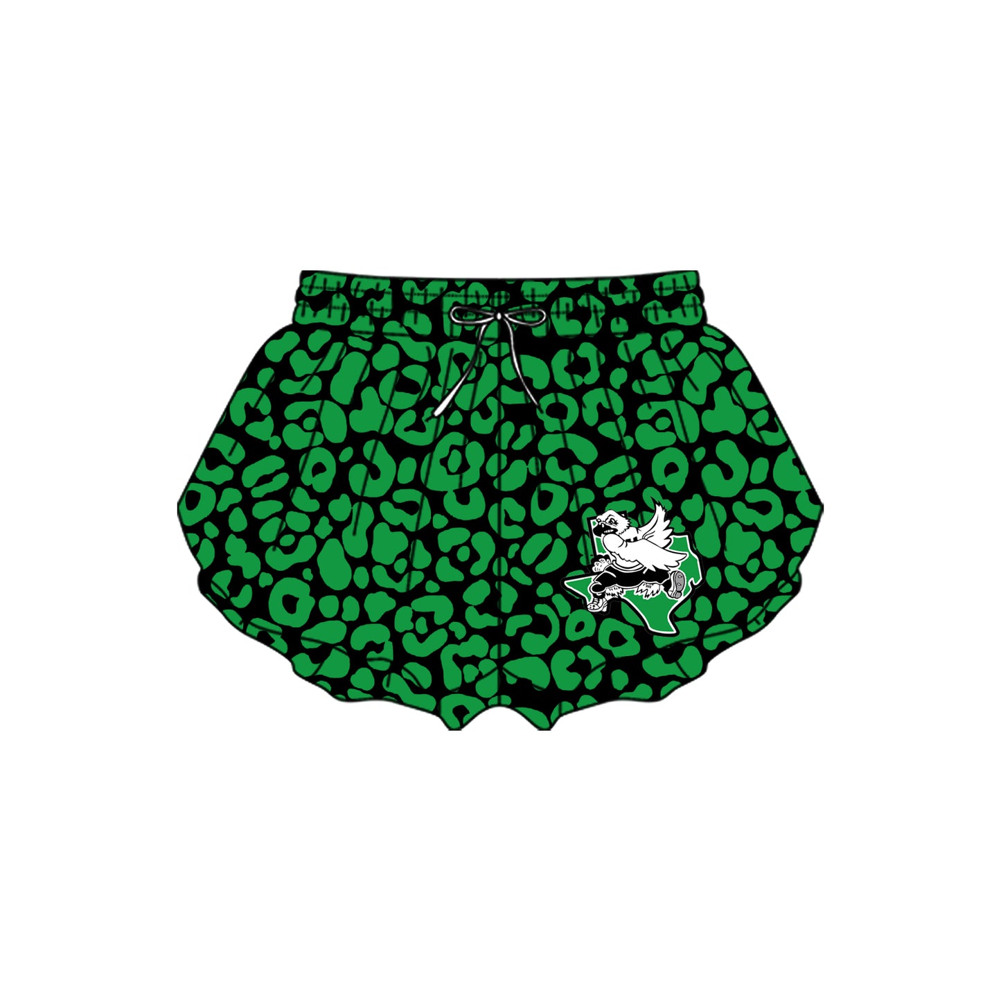 custom MOQ8 GREEN H Leopard butterfly shorts girl shorts