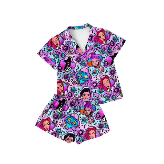 GSSO2753  kpop demon hunters girl summer Pajamas outfit 202511  PREORDER