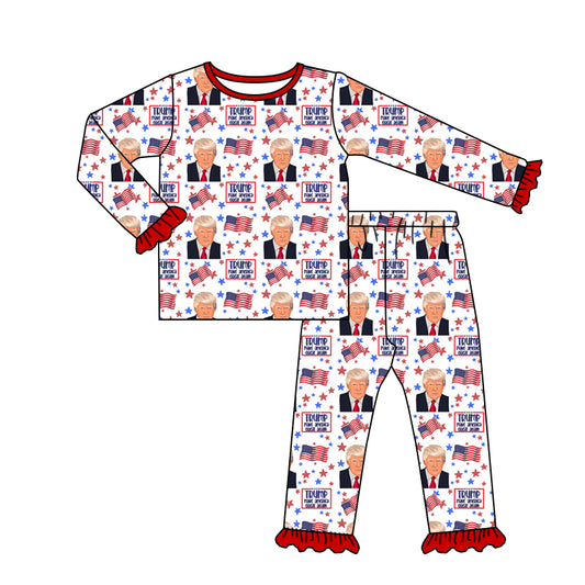 Trump custom MOQ3 kids pajamas girl outfit