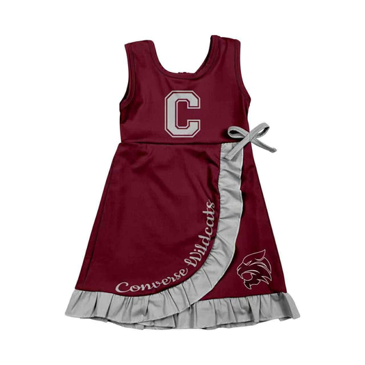 MOQ5  CC Maroon Converse Wildcats  Custom  girl dress
