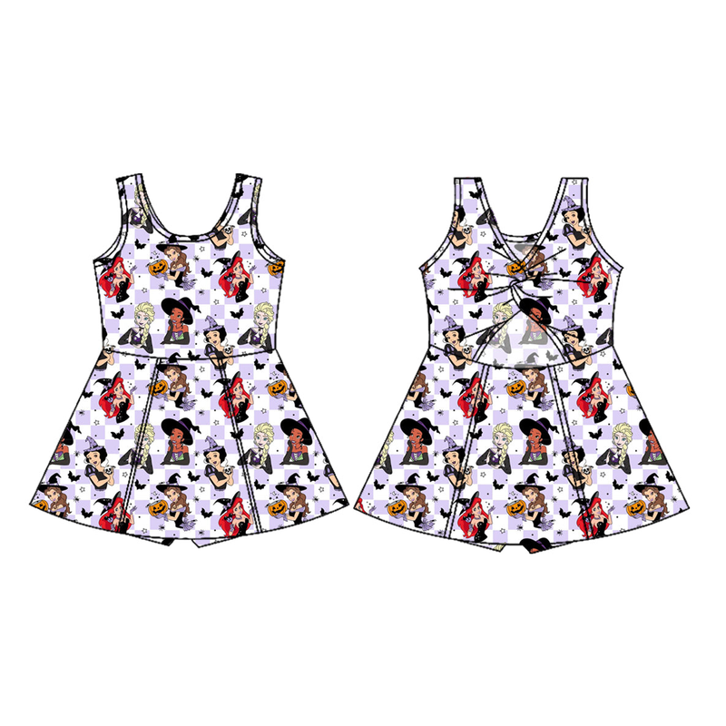GSD4290 MOQ3 Custom princess Ailce witch Halloween Yoga girl dress 2025