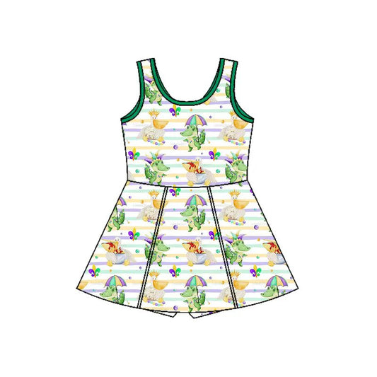 CUSTOM MOQ8  YOGA Mardi Gras girl  dress 202509