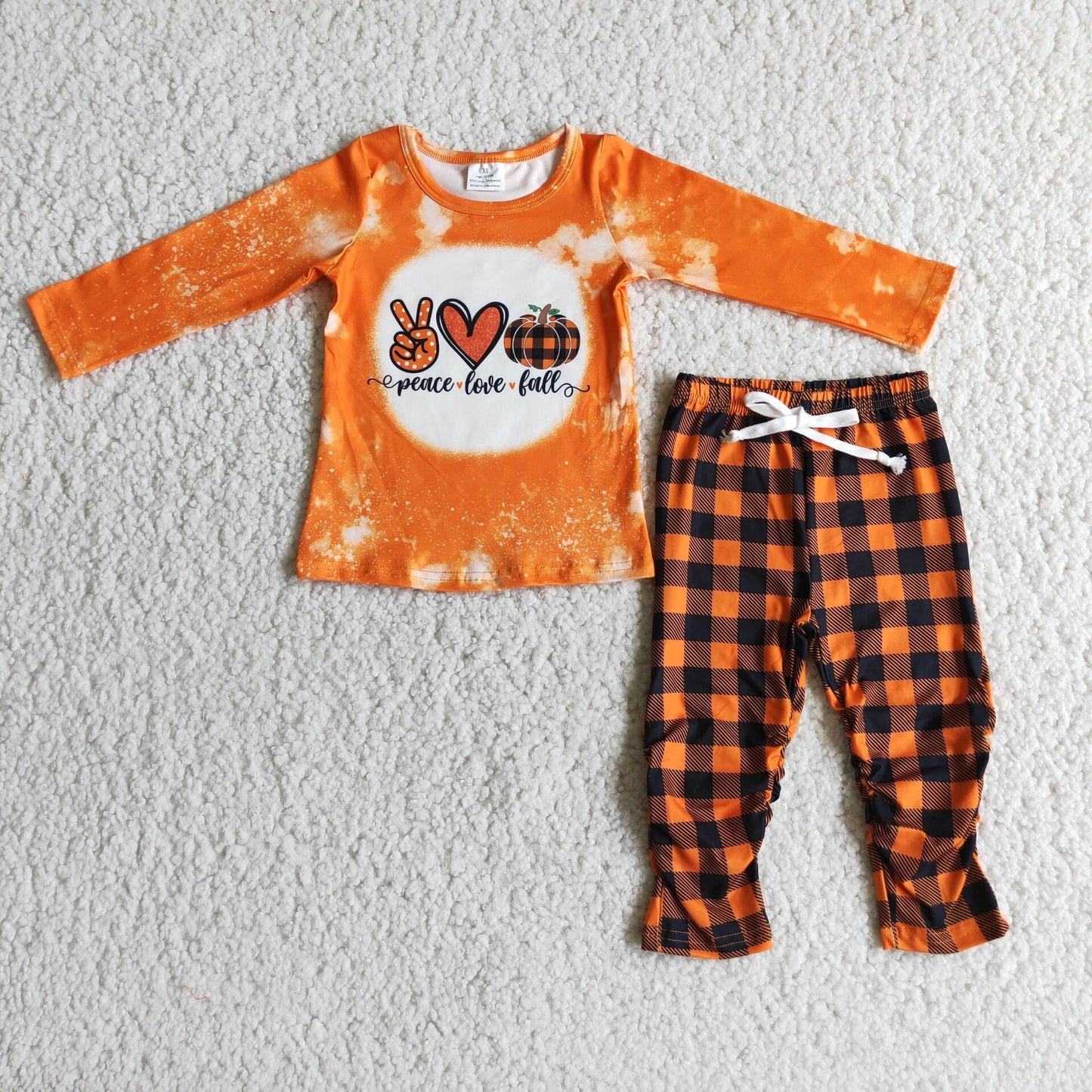 Halloween pumpkin long sleeve outfit