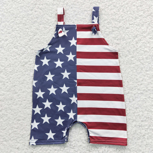 SS0069 July 4th American national day short sleeve boy romper RTS Free shipping order $100+